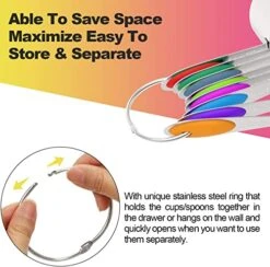 Measuring Cups & Spoons Set Of 16, Wildone Premium Stainless Steel Measuring Cups And Measuring Spoons With Colored Silicone Handle, Including 8 Nesting Cups, 8 Spoons, For Dry And Liquid Ingredient -Peugeot Shop 51b3md8NSKL