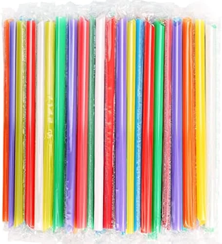 100 Pcs Individually Packaged Pointed Jumbo Smoothie Straws,Disposable Individually Wrapped Plastic Lengthen Milkshake Boba Straw (0.43" Diameter And 9.45" Long) (Colorful) 9 100 Pcs Individually Packaged Pointed Jumbo Smoothie Straws,Disposable Individually Wrapped Plastic Lengthen Milkshake Boba Straw (0.43" Diameter And 9.45" Long) (Colorful) - Image 9