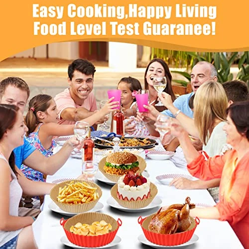 Air Fryer Liners Set, 100PCS Parchment Paper Disposable + 1PC Silicone Air Fryer Liner Reusable For Easy Bake Oven And Roaster (6.1inch, Round) 6 Air Fryer Liners Set, 100PCS Parchment Paper Disposable + 1PC Silicone Air Fryer Liner Reusable For Easy Bake Oven And Roaster (6.1inch, Round) - Image 6