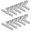 10 PCS 4.72" Wide Big Size Heavy Duty Stainless Steel Chip Bag Clips,Food Clips For Air Tight Seal Grips Food Sealing Clamp Coffee Snack Bag Clip,Photo Paper Clamp,Home Kitchen Office(Large)