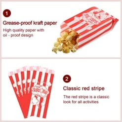300 Pieces Paper Popcorn Bags 1 Oz Nostalgic Red And White Striped Individual Popcorn Box Containers Disposable Popcorn Holder For Business Home Carnival Movie Party Supplies 6 300 Pieces Paper Popcorn Bags 1 Oz Nostalgic Red And White Striped Individual Popcorn Box Containers Disposable Popcorn Holder For Business Home Carnival Movie Party Supplies -Peugeot Shop 51bULgQTw9L