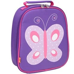 Yodo Kids Insulated Lunch Tote Bag With Name Tag For Girls, Butterfly
