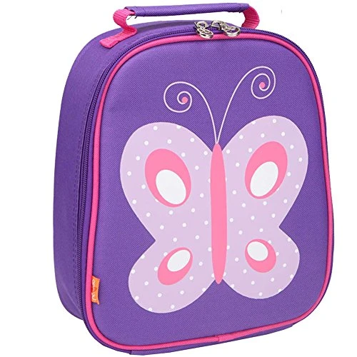 Yodo Kids Insulated Lunch Tote Bag With Name Tag For Girls, Butterfly 1 Yodo Kids Insulated Lunch Tote Bag With Name Tag For Girls, Butterfly