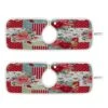 The Rose Rose Kitchen Faucet Absorbent Mat Red Floral Check Sink Splash Guard Faucet Handle Drip Catcher Mat Fast Drying Water Splash Mats Countertop Pad 2pcs