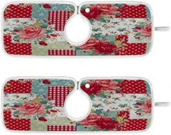 The Rose Rose Kitchen Faucet Absorbent Mat Red Floral Check Sink Splash Guard Faucet Handle Drip Catcher Mat Fast Drying Water Splash Mats Countertop Pad 2pcs -Peugeot Shop 51bY9ojGiIL. AC 1