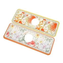 Zerodeko 8 Pcs Absorbent Pad Sink Draining Mat Microfiber Dish Mat Drainage Mat Sink Water Catcher Mat Non- Faucet Drip Catcher Faucet Absorbent Mats Diatom Mud Washable Splash Pad -Peugeot Shop 51bgZeAcmLL