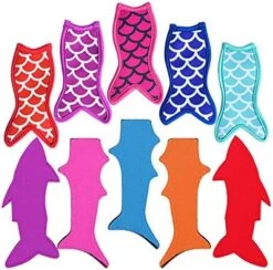 Popsicle Holder Bags Mermaid And Shark Ice Pop Sleeves Freezer Reusable Popsicle Covers 10 Pc -Peugeot Shop 51bh8QCsAL. AC