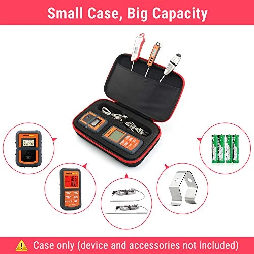 TP99 Hard Carrying Case Storage Bag For TP-20, TP-08S, TP-07 Wireless Remote Digital Cooking Food Meat Thermometer, Shockproof Waterproof Black Travel Protective Case/Box/Organizer 3 TP99 Hard Carrying Case Storage Bag For TP-20, TP-08S, TP-07 Wireless Remote Digital Cooking Food Meat Thermometer, Shockproof Waterproof Black Travel Protective Case/Box/Organizer - Image 3