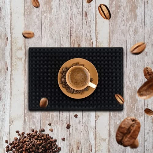 | Black Bar Mats Set Of 2 (12x6 Inches) | Drying, Durable And Stylish Spill Mats For Bars, Restaurants, Coffee Shops, Bar Mats For Countertop And Table Top, Non-Spill & Non-Toxic Mats 3 | Black Bar Mats Set Of 2 (12x6 Inches) | Drying, Durable And Stylish Spill Mats For Bars, Restaurants, Coffee Shops, Bar Mats For Countertop And Table Top, Non-Spill & Non-Toxic Mats - Image 3