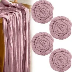 4 Pieces Gauze Cheesecloth Table Runner Cheese Cloth Runner For Wedding Tablecloth Boho Rustic Event Centerpiece Runner For Reception Bridal Shower Birthday Table Decor (Light Brown, 35 X 157 Inch) -Peugeot Shop 51bmzC9c7QL. AC