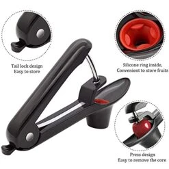 Cherry Pitter Tool,Cherries Pitter Olive Seed Remover Tool Cherry Stoner Pitter Cherry Corer Tool With Space-Saving Lock Design For Make Fresh Cherries Dishes And Cocktail Cherries -Peugeot Shop 51bo5kgxx8S