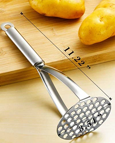AFOND Potato Masher Stainless Steel, Heavy Duty Ricer With Durable Sturdy Grips, For Efficiently Making Mashed Potatoes, Guacamole, Egg Salad, Banana Bread, Vegetables Puree And Fruits 2 AFOND Potato Masher Stainless Steel, Heavy Duty Ricer With Durable Sturdy Grips, For Efficiently Making Mashed Potatoes, Guacamole, Egg Salad, Banana Bread, Vegetables Puree And Fruits - Image 2