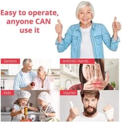 Auto Electric Can Opener: Open Your Cans With A Simple Push Of Button - Automatic, Hands Free, Smooth Edge, Food-Safe, Battery Operated, YES YOU CAN (Red) -Peugeot Shop 51c2xS8RNaL