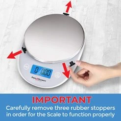 Ohl Schmitt Digital Food Kitchen Scale, Multifunctional Weight Measuring For Cooking And Baking In Grams/Ounces, Auto Shut-Off, Stainless Steel (Batteries Included) (Silver) -Peugeot Shop 51c8meHgVKL