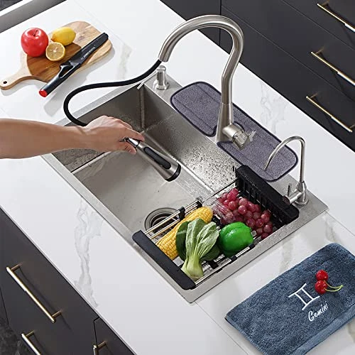 LAKETANEY Kitchen Faucet Absorbent Mat,Sink Splash Guard, Faucet Drip Catcher, For Counter Drying Pads Behind Fauce For Kitchen, Bathroom And RV (2PC White) 1 LAKETANEY Kitchen Faucet Absorbent Mat,Sink Splash Guard, Faucet Drip Catcher, For Counter Drying Pads Behind Fauce For Kitchen, Bathroom And RV (2PC White)