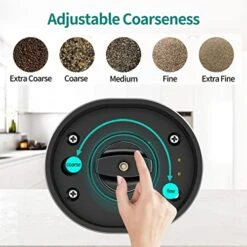 Electric Salt And Pepper Grinder Set, Rechargeable Pepper Grinder With Charger Tray, USB Cable, One Hand Operation, Adjustable Coarseness With Ceramic Grinder, ABS Body, (Set Of 2,Black) -Peugeot Shop 51cB4d4RKtL