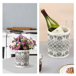 Kitchen Utensil Holder For Countertop, Large Ceramic Utensil Holder Farmhouse Utensil Crock For Kitchen & Dining Table, White Cooking Utensil Holder, Graffiti Style 002 13 Kitchen Utensil Holder For Countertop, Large Ceramic Utensil Holder Farmhouse Utensil Crock For Kitchen & Dining Table, White Cooking Utensil Holder, Graffiti Style 002 -Peugeot Shop 51cCJbUr6sL