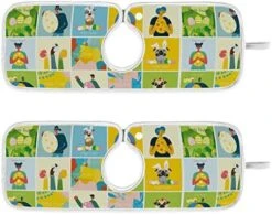 2 Pack Kitchen Faucet Mat Absorbent Washable Sink Splash Guard Faucet Drip Drying Mat Bar Countertop Water Catcher Mat Large 30x5 Inch Happy Easter In The Flat Style -Peugeot Shop 51cKeTU1wSL. AC