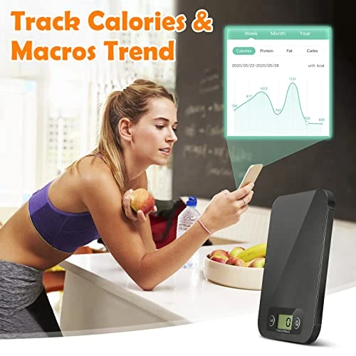 Smart Food Scale For Weight Loss, Kitchen Food Scales Digital Weight Grams And Oz With Nutritional Calculator, Food Weight Scale For Diet, Keto, Macro, Calorie, Baking, Meal Prep 0.1oz/11lb 3 Smart Food Scale For Weight Loss, Kitchen Food Scales Digital Weight Grams And Oz With Nutritional Calculator, Food Weight Scale For Diet, Keto, Macro, Calorie, Baking, Meal Prep 0.1oz/11lb - Image 3