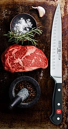 Wüsthof Classic Hollow Edge Carving Knife, 8-Inch, With Bonus Paring Knives, Black, (8854) 2 Wüsthof Classic Hollow Edge Carving Knife, 8-Inch, With Bonus Paring Knives, Black, (8854) - Image 2
