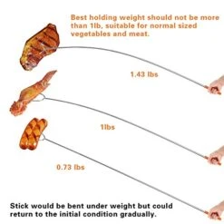 Riout Marshmallow Roasting Sticks 10 Pack Extra Long 45’’ Stainless Telescoping Hot Dog Smores Skewers Kids Safe Barbecue Forks For Campfire, Bonfire And Grill -Peugeot Shop 51cX9ieUPRL