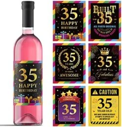 40th Birthday Wine Labels - Wine Bottle Stickers Birthday Supplies For 40 Years Old Happy Birthday Party - Gift Idea For Birthday Anniversary - 40th Birthday Party Decorations [Set Of 6] -Peugeot Shop 51cZ8PFqLUL. AC
