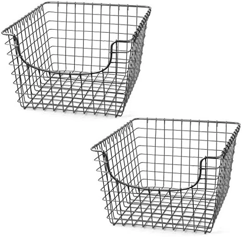 Oop Wire Basket (Industrial Gray) - Storage Bin & Décor For Bathroom, Closet, Pantry, Under Sink, Toy, Shelf, Kitchen, & Nursery Organization 10 Oop Wire Basket (Industrial Gray) - Storage Bin & Décor For Bathroom, Closet, Pantry, Under Sink, Toy, Shelf, Kitchen, & Nursery Organization - Image 10