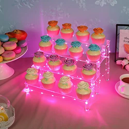 Display Shelf Cake Stand – 4 Tier Shelf Cake Pop Stand – Multifunctional And Durable Acrylic Stand – Mounting Hardware Included – Ideal For Desserts, Cosmetics, Glassware, Figurines 3 Display Shelf Cake Stand – 4 Tier Shelf Cake Pop Stand – Multifunctional And Durable Acrylic Stand – Mounting Hardware Included – Ideal For Desserts, Cosmetics, Glassware, Figurines - Image 3