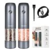 Automatic USB Electric Salt And Pepper Grinder Set, Rechargeable Salt And Pepper Shakers Light Up Large Capacity SKY Grey