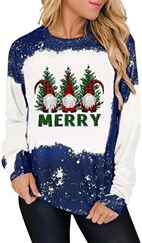 Womens Causal Loose Crewneck Fall Loose Tops Sweatshirts Long Sleeve Christmas Print Plus Size Pullover Top Streetwear 6 Womens Causal Loose Crewneck Fall Loose Tops Sweatshirts Long Sleeve Christmas Print Plus Size Pullover Top Streetwear - Image 6