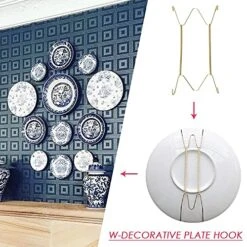 Wall Display Plates Hanger 7Sizes Stainless Steel Decorative Wire Plate Hangers Holder For The Wall Home Decoration 14 Wall Display Plates Hanger 7Sizes Stainless Steel Decorative Wire Plate Hangers Holder For The Wall Home Decoration -Peugeot Shop 51ctbHIncoS 1