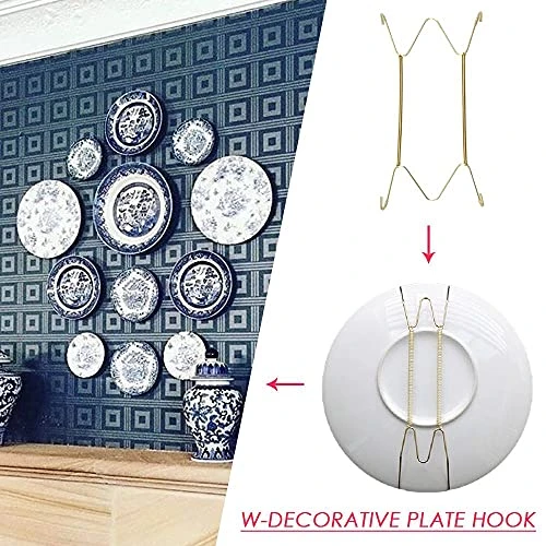 Wall Display Plates Hanger 7Sizes Stainless Steel Decorative Wire Plate Hangers Holder For The Wall Home Decoration 4 Wall Display Plates Hanger 7Sizes Stainless Steel Decorative Wire Plate Hangers Holder For The Wall Home Decoration - Image 4