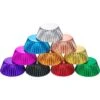 10 Colors Foil Cupcake Liners Standard Paper Baking Cups Muffin Case Decoration Cups(200 Pieces)
