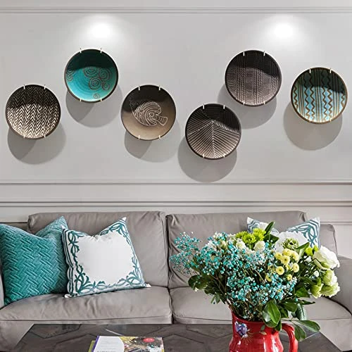 EEEKit 12 Pack Plate Hangers For The Wall, 6 8 10 Inch Invisible Wall Plate Hangers With 16 Pack Wall Hooks, Stainless Hanging Plate Holder For Decorative Plate Antique Dishes Easel Decor 4 EEEKit 12 Pack Plate Hangers For The Wall, 6 8 10 Inch Invisible Wall Plate Hangers With 16 Pack Wall Hooks, Stainless Hanging Plate Holder For Decorative Plate Antique Dishes Easel Decor - Image 4