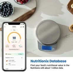 Nutrition Smart Food Kitchen Scale, Digital Ounces And Grams For Cooking, Baking, Meal Prep, Dieting, And Weight Loss, 11 Pounds-Bluetooth, 304 Stainless Steel 7 Nutrition Smart Food Kitchen Scale, Digital Ounces And Grams For Cooking, Baking, Meal Prep, Dieting, And Weight Loss, 11 Pounds-Bluetooth, 304 Stainless Steel -Peugeot Shop 51dEmdjXybL