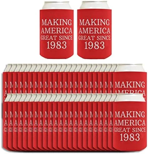 40th Birthday Making America Great Since 1983 40th Birthday Gag Gifts For Birthday Party 2 Pack Can Coolie Drink Coolers Coolies USA Flag 10 40th Birthday Making America Great Since 1983 40th Birthday Gag Gifts For Birthday Party 2 Pack Can Coolie Drink Coolers Coolies USA Flag - Image 10