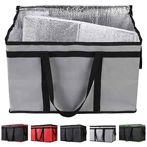 1-Pack Insulated Food Delivery Bag With Hard Bottom, XXX-Large Commercial Food Warmers For Uber Eats/Doordash, Black-Red Edge 10 1-Pack Insulated Food Delivery Bag With Hard Bottom, XXX-Large Commercial Food Warmers For Uber Eats/Doordash, Black-Red Edge - Image 10