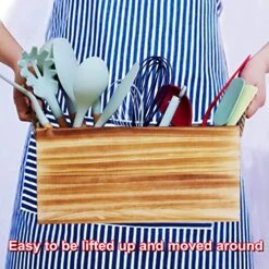 Kitchen Utensil Holder For Countertop Wooden, Large Utensils Holder With Handle 3 Compartments Rustic, Farmhouse Utensil Caddy Kitchen Organizer For Cooking Tools(Utensil Not Included) 10 Kitchen Utensil Holder For Countertop Wooden, Large Utensils Holder With Handle 3 Compartments Rustic, Farmhouse Utensil Caddy Kitchen Organizer For Cooking Tools(Utensil Not Included) -Peugeot Shop 51dM56sRzcL