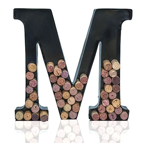 L Letter Wine Cork Keepsake Saver & Holder Monogram W/Free Wall Mount Kit A-Z (Letter M, Large) 2 L Letter Wine Cork Keepsake Saver & Holder Monogram W/Free Wall Mount Kit A-Z (Letter M, Large) - Image 2