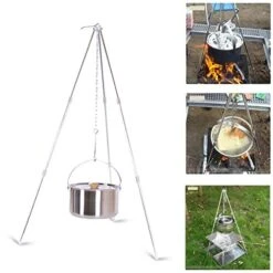 Stand-Tripod Outdoor Tripod Grill Camping Cooking Campfire Holder Picnic Cooking Hanging Grill 13 Stand-Tripod Outdoor Tripod Grill Camping Cooking Campfire Holder Picnic Cooking Hanging Grill -Peugeot Shop 51dThsWrA6L