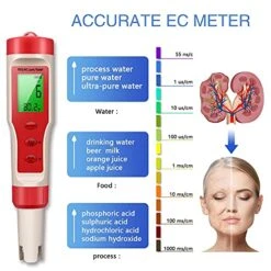 PH Meter, 4-in-1 Digital PH Meter With PH/TDS/EC/Temp Function With ATC For Drinking Water, ±0.01 High Accuracy PH Water Tester For Hydroponics, Aquarium, Pool, Pocket Size Water Quality Tester -Peugeot Shop 51dfLMcEX6S