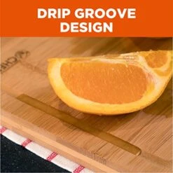 Utting Board By Commercial Chef- Premium Chopping Board- Kitchen Cutlery And Charcuterie Station For Serving Meats, Cheese And Vegetables, Bamboo (Large) -Peugeot Shop 51dqop7JQ4L