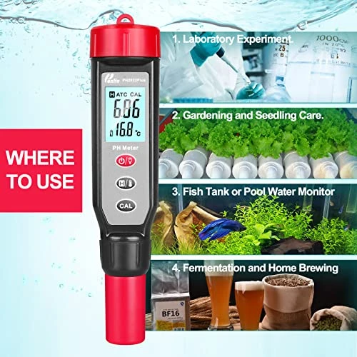 Poniie PH2022Plus Waterproof Digital PH Meter For Water Hydroponics Food Brewing W/Portable Toolkit Combo, 0.01 Resolution 6 Poniie PH2022Plus Waterproof Digital PH Meter For Water Hydroponics Food Brewing W/Portable Toolkit Combo, 0.01 Resolution - Image 6