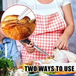 Yoki Peony Stainless Steel Turkey Baster Baster Syringe For Cooking, Meat Injector Syringe -Peugeot Shop 51dvM98LSQL