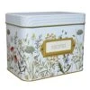 Tin Recipe Box - Includes 100 4X6 Cards, 12 Dividers - Beautiful Decorative Tin Box Gift Set (Wild Flower)