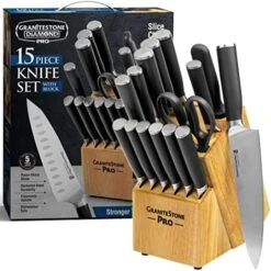Stone Pro Nutriblade 14-Piece Knife Set For Kitchen With Knife Block, Premium Kitchen Knives Set For Kitchen, Chef Knife Set With Block, Complete Knifes Set, Ultra Sharp Stainless-Steel Blade 10 Stone Pro Nutriblade 14-Piece Knife Set For Kitchen With Knife Block, Premium Kitchen Knives Set For Kitchen, Chef Knife Set With Block, Complete Knifes Set, Ultra Sharp Stainless-Steel Blade -Peugeot Shop 51e5uXDb0VL. AC