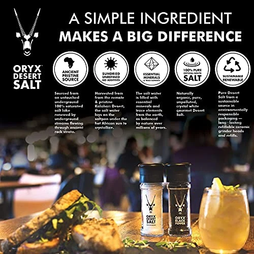 Black Pepper Grinder By Oryx | Refillable Ceramic Pepper Mill | Premium Whole Black Peppercorns | Pair With Oryx Desert Salt Grinder | 50g / 1.26 Oz. Peppercorn Grinder 6 Black Pepper Grinder By Oryx | Refillable Ceramic Pepper Mill | Premium Whole Black Peppercorns | Pair With Oryx Desert Salt Grinder | 50g / 1.26 Oz. Peppercorn Grinder - Image 6