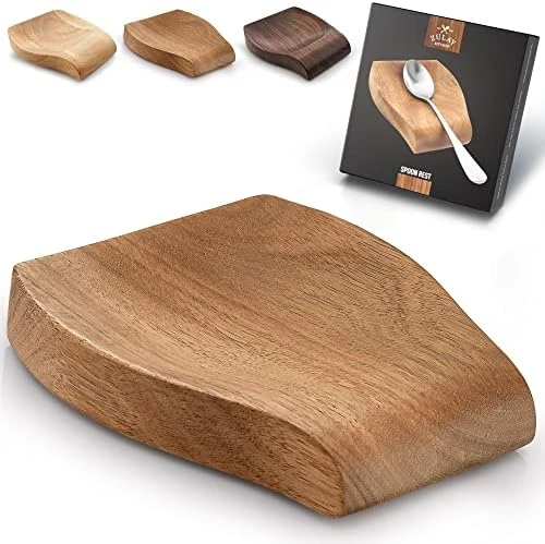 Acacia Wood Spoon Rest For Kitchen - Smooth Wooden Spoon Holder For Stovetop With Non Slip Silicone Feet - Perfect Holder For Spatulas, Spoons, Tongs & More 5 Acacia Wood Spoon Rest For Kitchen - Smooth Wooden Spoon Holder For Stovetop With Non Slip Silicone Feet - Perfect Holder For Spatulas, Spoons, Tongs & More - Image 5