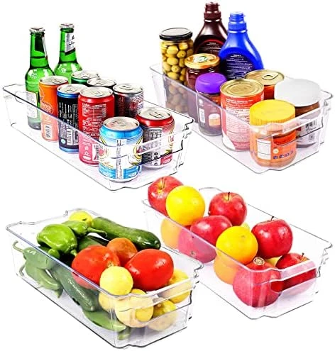 Large Pantry Organizer - Set Of 8 Refrigerator Organizer Bins - Fridge Organizer For Freezers, Kitchen Countertops And Cabinets - BPA Free (Clear) 12 Large Pantry Organizer - Set Of 8 Refrigerator Organizer Bins - Fridge Organizer For Freezers, Kitchen Countertops And Cabinets - BPA Free (Clear) - Image 12
