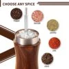 Kitchen Salt And Pepper Grinder Set, Wooden Salt & Pepper Mills Set, Crafted Of Solid Acacia Wood With Stainless Steel Core, Refillable, Adjust For Customized Coarseness, 8 Inches Each